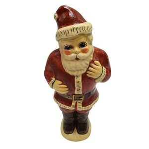 Vaillancourt Chalkware folk art. Santa Claus Gorham- VFAC 11 1987